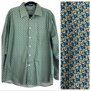 Alan Flusser Long Sleeve Printed Top Men’s XL